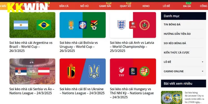 Cập nhật tin tức thể thao mới nhất tại trang cá cược