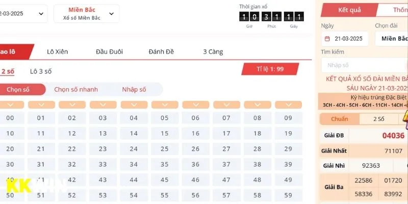 Giao diện chọn số cực dễ hiểu tại thương hiệu cá cược của chúng tôi