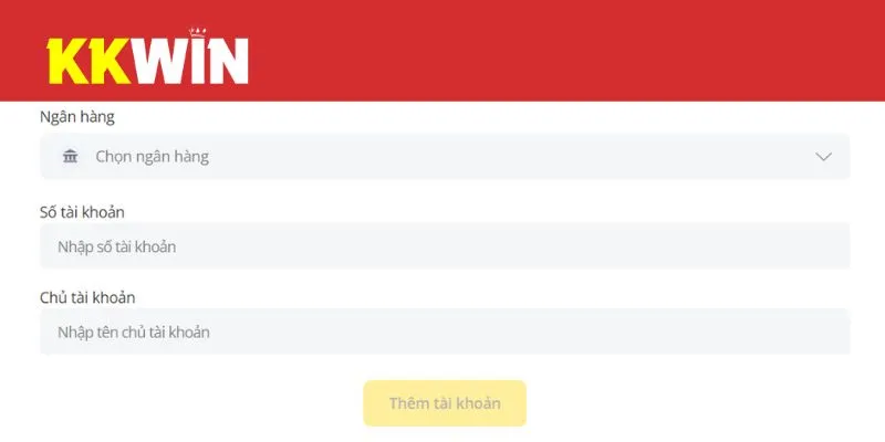 Người chơi cần điền đúng thông tin rút tiền